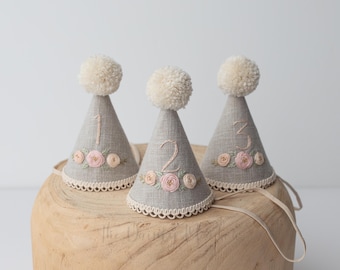 PARTY HAT Floral Spring. party hat. birthday hat. photo prop