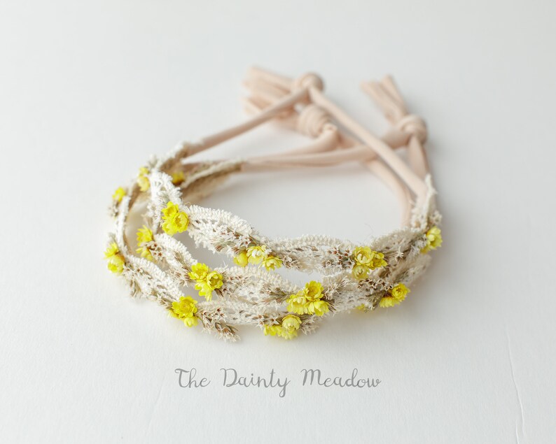 newborn photography prop Aria cotton lace headband ~ newborn size baby headband.