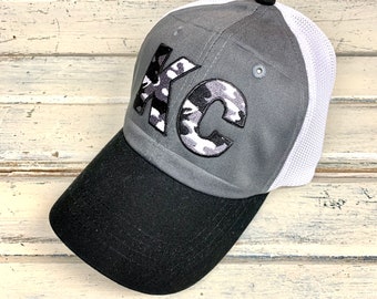 KC Camo Grey Color Block Trucker Hat