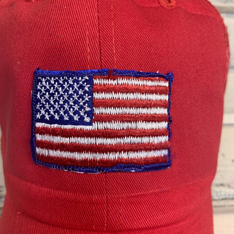 USA Flag Hat Red Distressed