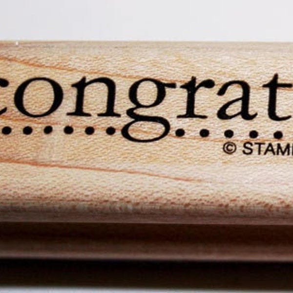 Congratulations with Dot Underline Rubber Stamp from Stampin Up
