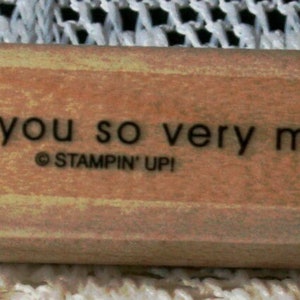 Muchas gracias sello de goma de Stampin Up