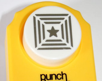 Square Triple Frame with Star in Center Paper Punch from Punch Bunch