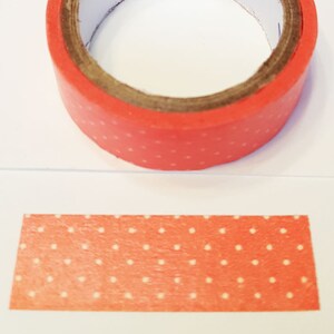 Couleur pêche avec Mini White Dots Designer Washi Tape