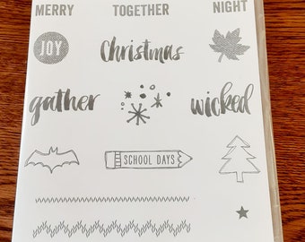 Seasonal Snapshot 2015 Project Life Rubber Stamp Set retired from Stampin Up