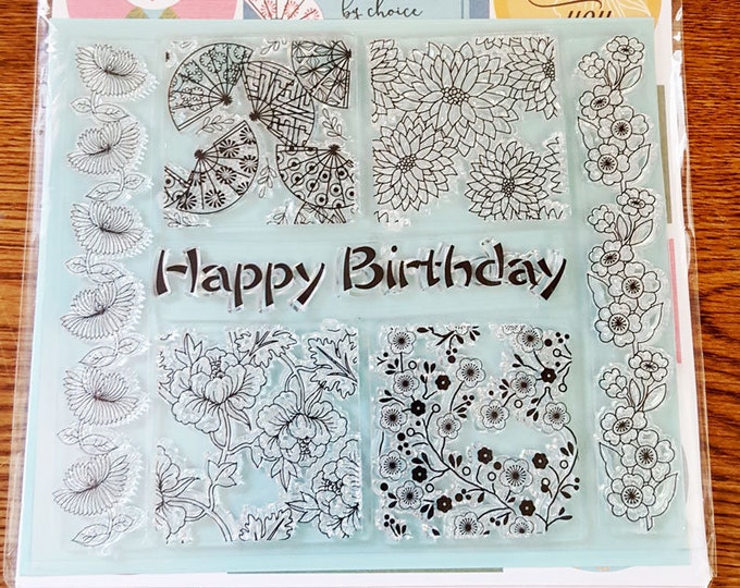 Oriental Dreams Clear Mount Rubber Stamp Set With Embellishment ...