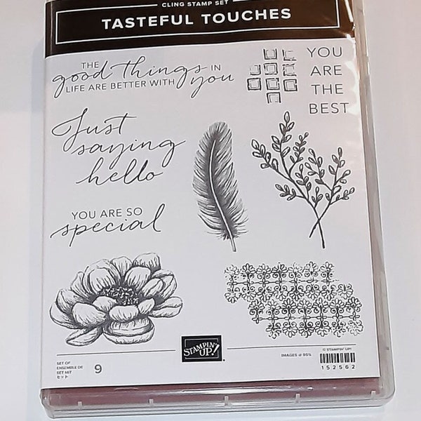 Tasteful Touches Cling Clear-mount Rubber Stamp Set retired from Stampin Up