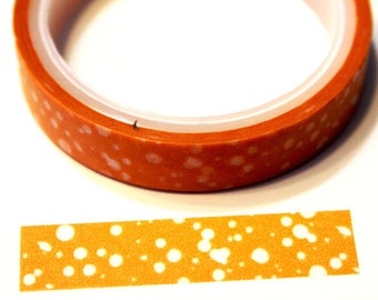 Peach-colored Paint Splatters Washi Tape