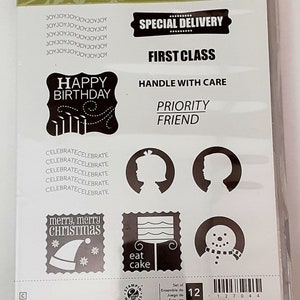 Priority Mail クリアマウント ラバースタンプセットが Stampin Up から販売終了