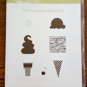 Sweet Scoops Rubber Stamp Set retirado de Stampin Up