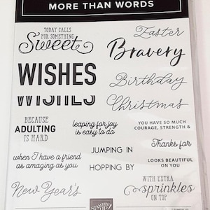 More than Words Photopolymer Clear-Mount Stempelset ausgemustert von Stampin Up