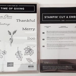 Time of Giving Cling Clear Mount-stempelset met Giving Gifts Dies-bundel gepensioneerd door Stampin Up