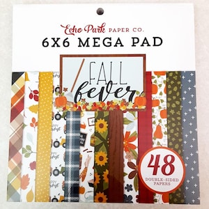 6 x 6 Inch Fall Fever Designer MEGA Paper Pad from Echo Park Paper Co.