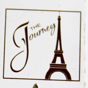 El sello de goma Journey Eifel Tower y la pequeña almohadilla de tinta de Chaleur
