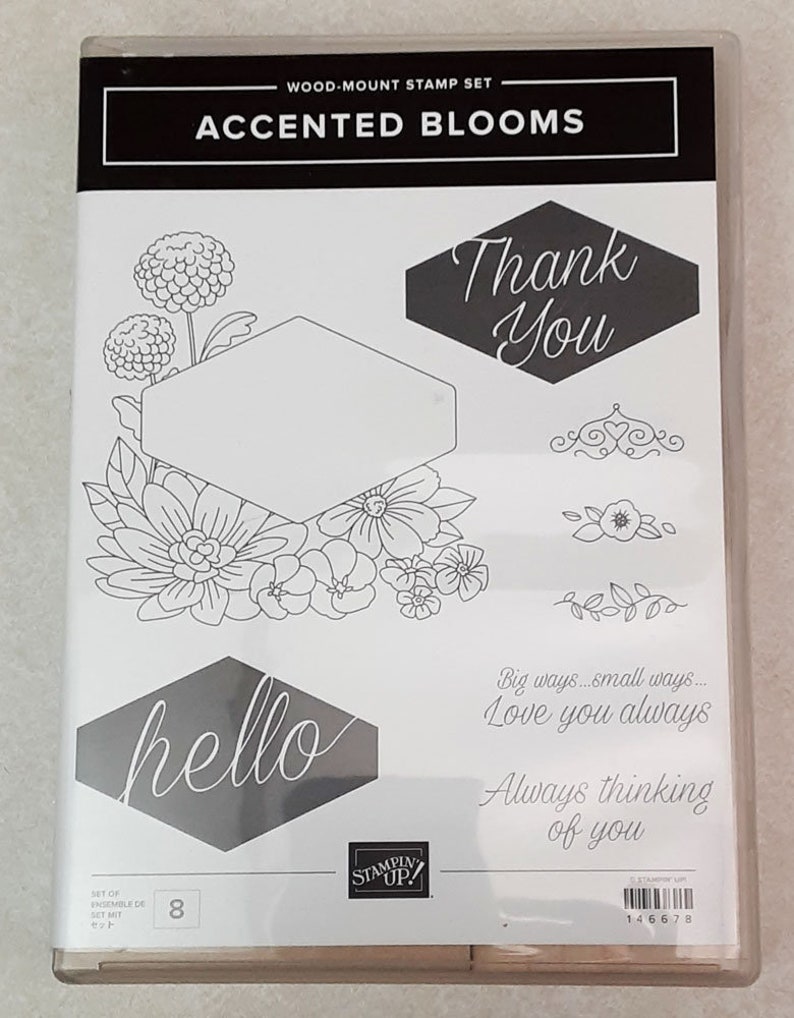 Accented Blooms Wood-mount Rubber Stamp Set Retired From Stampin Up - Etsy