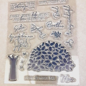 Familia: donde la vida comienza y el amor nunca termina El sello de goma Clear Mount Set de Stampin Up Paper Pumpkin