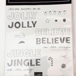 Jingle Jingle Jingle Photopolymer Clear-mount Rubber Stamp Set retired from Stampin Up