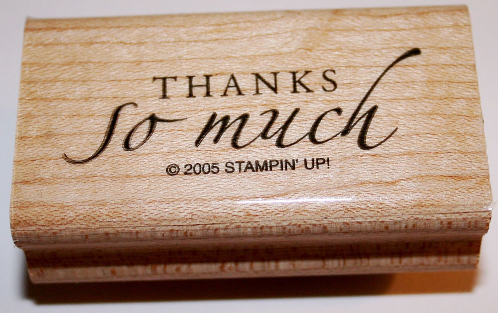 Thanks so Much Rubber Stamp From Stampin Up - Etsy