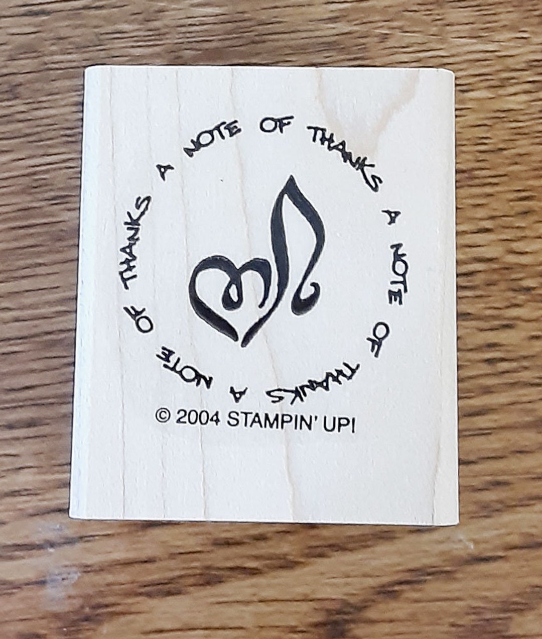 A Note of Thanks Rubber Stamp Retired From Stampin’ Up - Etsy