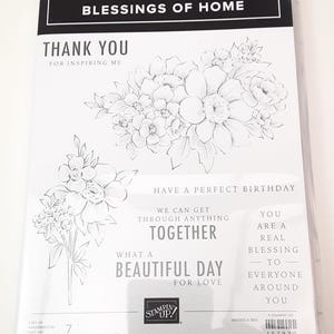 Blessings of Home Cling Clear-mount Rubber Stamp Set retired from Stampin Up