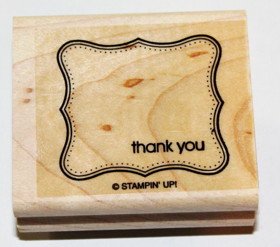 Framed Thank You Rubber Stamp Retired From Stampin Up - Etsy
