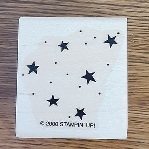 Achtergrondstempel ster en stippen gepensioneerd bij Stampin' Up
