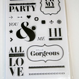 Posh Frames Premium Stamps Clear Mount Rubber Stamp Set from Cricut
