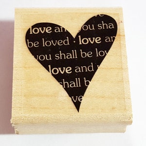 Love Heart Rubber Stamp retired from Stampin Up