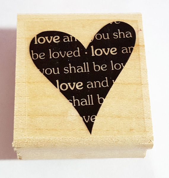 Stampin' Up Rubber Scrapbook Stamps HEART LOVE Wedding Valentine