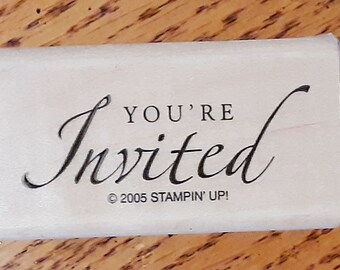 You’re Invited Rubber Stamp retired from Stampin’ Up