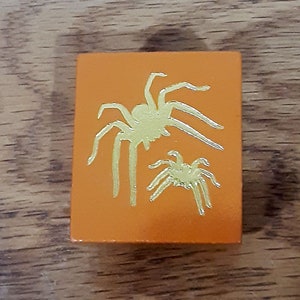 Sello de goma de dos arañas de recuerdos