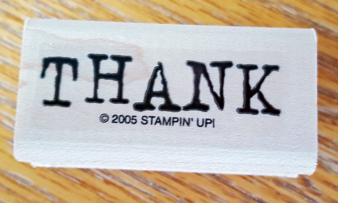 THANK Rubber Stamp Retired From Stampin Up - Etsy