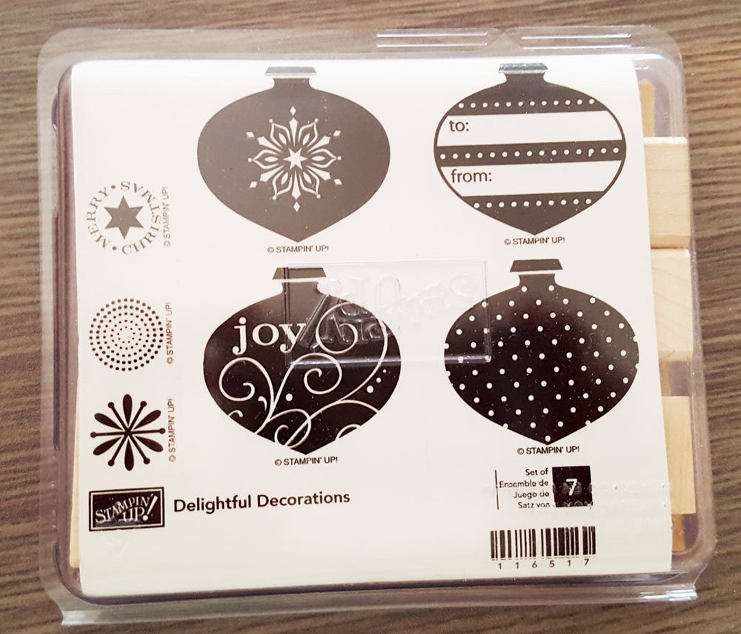 Delightful Decorations Rubber Stamp Set Retired From Stampin Up - Etsy