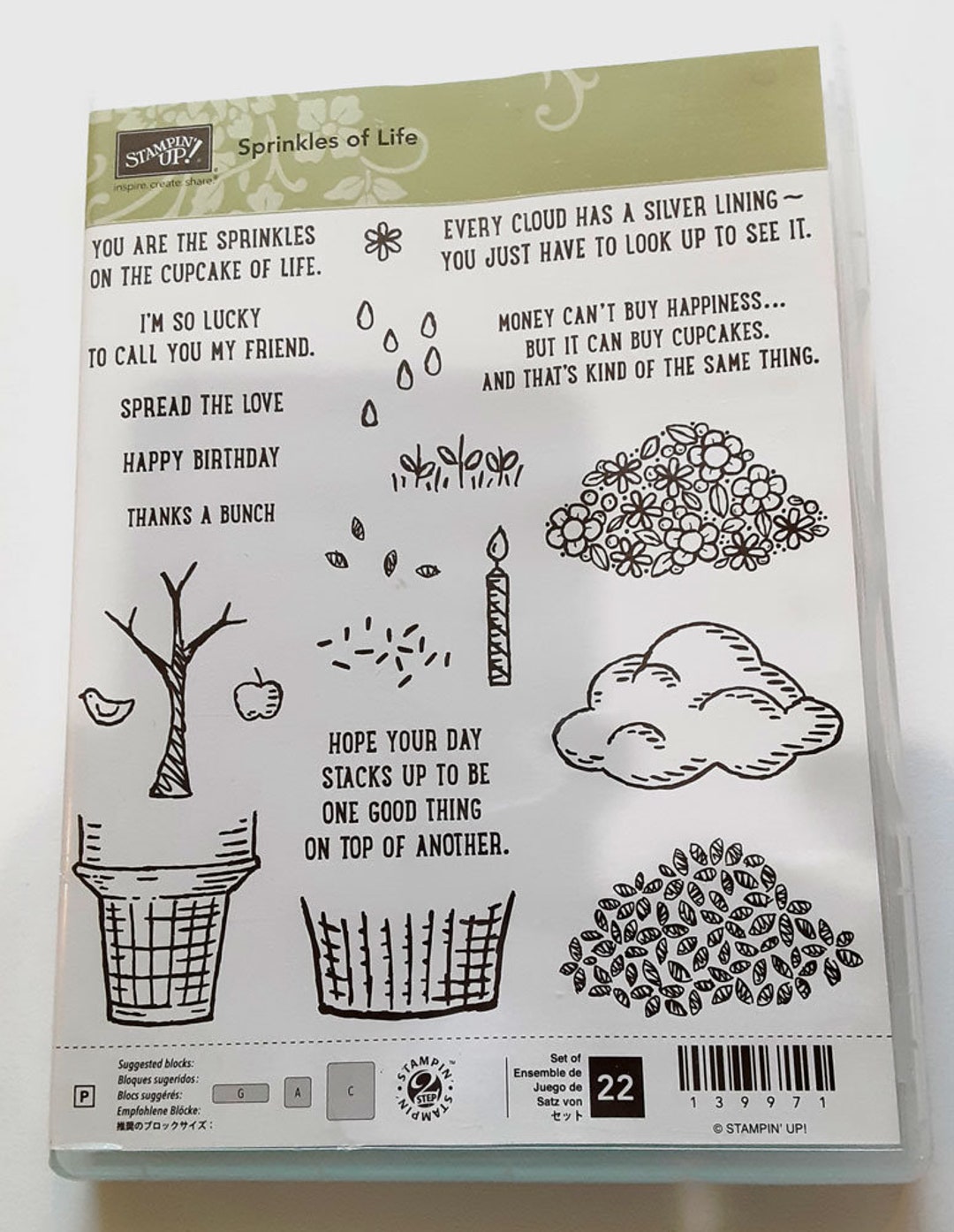 Sprinkles of Life Photopolymer Clear-mount 2-step Rubber Stamp Set ...
