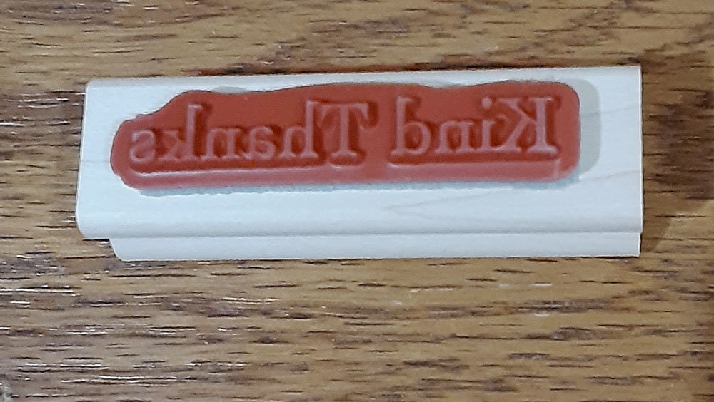 Kind Thanks Rubber Stamp Retired From Stampin Up - Etsy