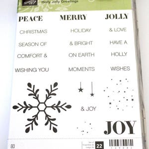 Holly Jolly Greetings rubberen stempelset is niet meer leverbaar bij Stampin Up