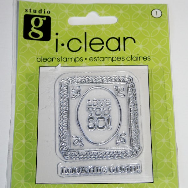 Love You So Frame Clear Mount Rubber Stamp Set From Studio G