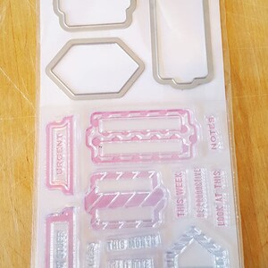 Etiquetas Clear Mount Stamps and Dies Set de Recuerdos