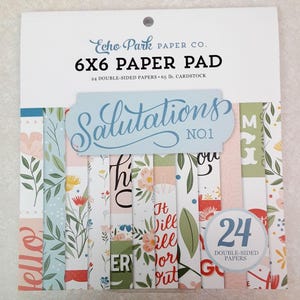 6 x 6 Inch Salutations #1 Designer Paper Pad from Echo Park Paper Co.