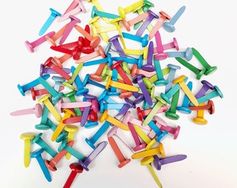 100 Brite Colors Medium Circle Brads