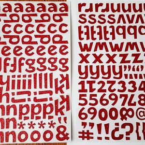 172 Red Shimmery Glitter Lower-case Alphabet Stickers by Darice