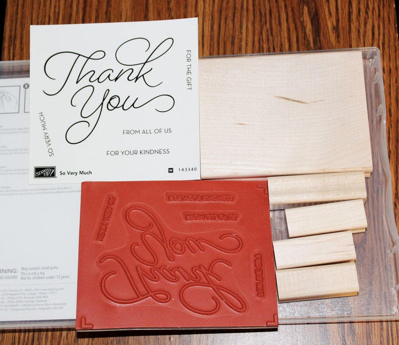 So Very Much Rubber Stamp Set Retired From Stampin Up - Etsy