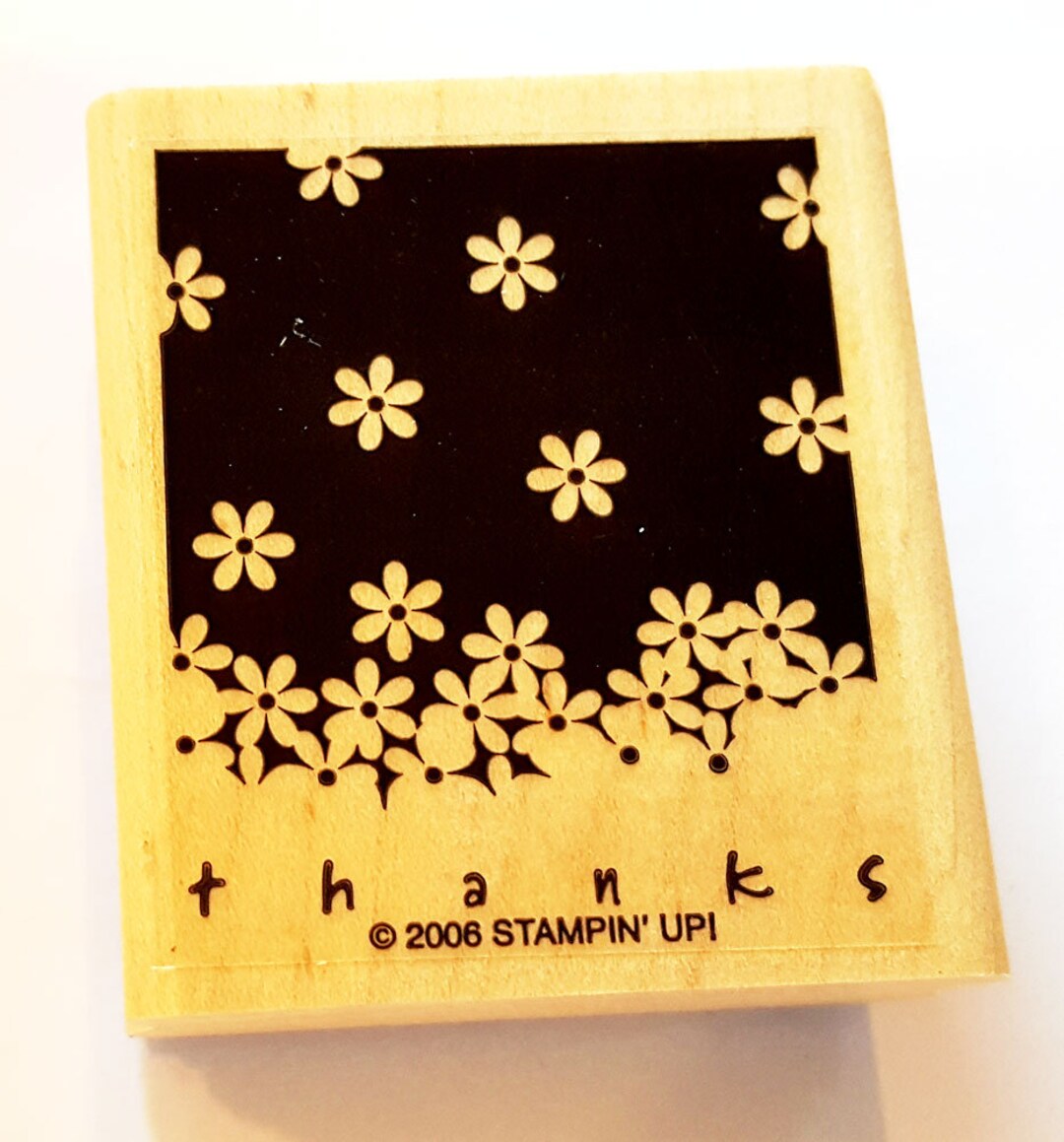 Thanks Daisy Flowers Rubber Stamp Retired From Stampin Up - Etsy