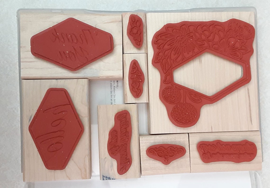 Accented Blooms Wood-mount Rubber Stamp Set Retired From Stampin Up - Etsy