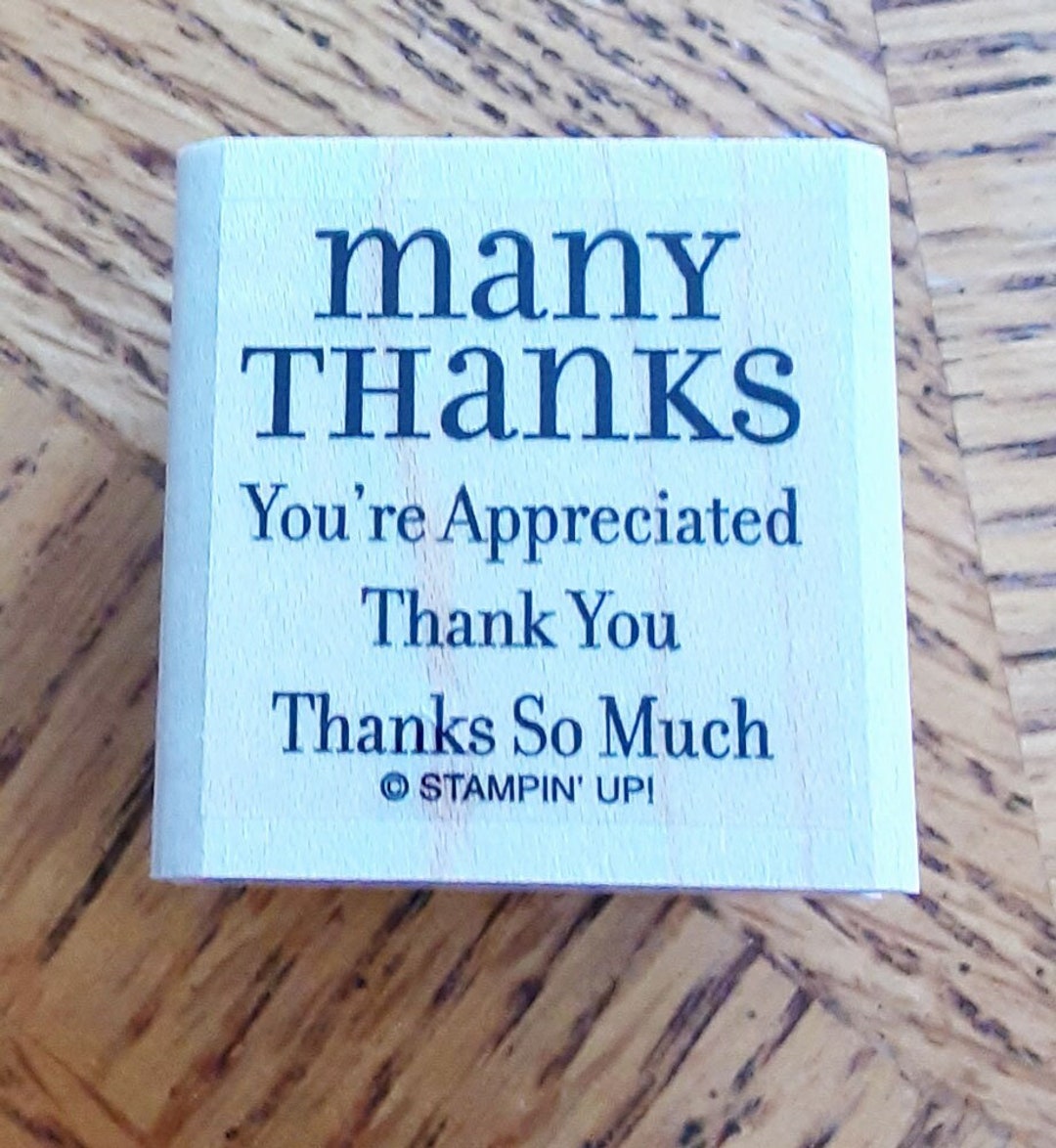 MANY THANKS Rubber Stamp Retired From Stampin Up - Etsy