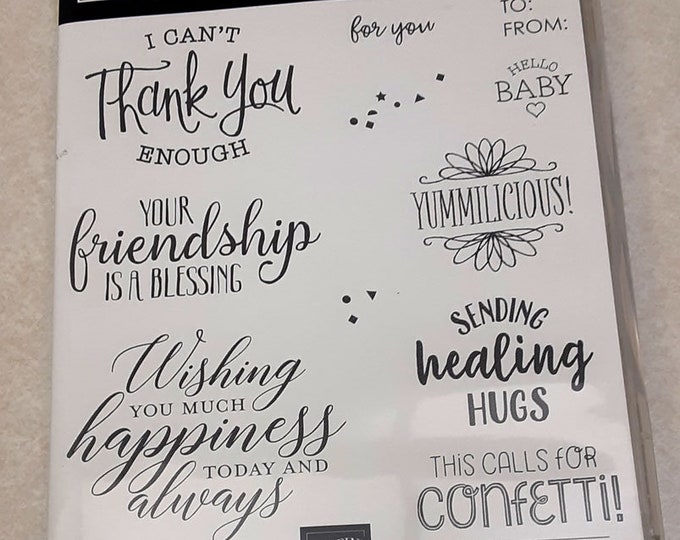 So Sentimental Clear Mount Rubber Stamp Set Retired From Stampin Up - Etsy