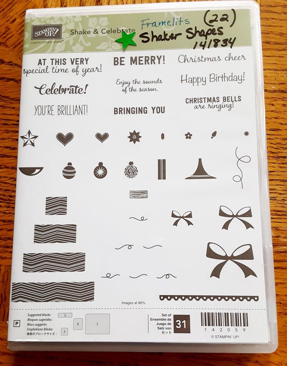 Shake and Celebrate Photopolymer Clear Mount Rubber Stamp