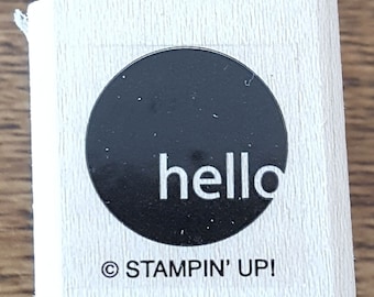 Thank You Circle Rubber Stamp Retired From Stampin Up - Etsy