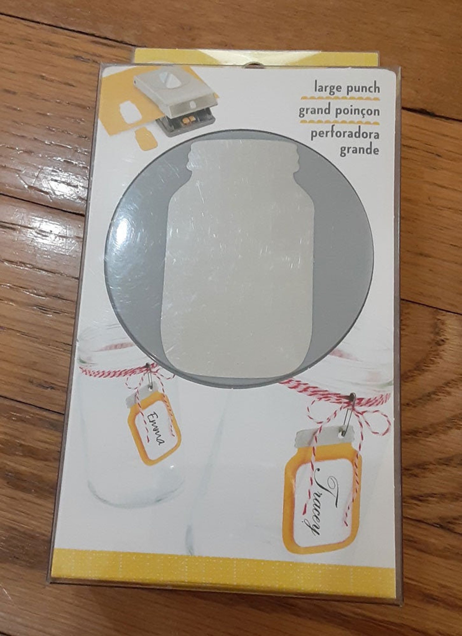 Large Glass Jar Paper Punch from EK Tools Etsy