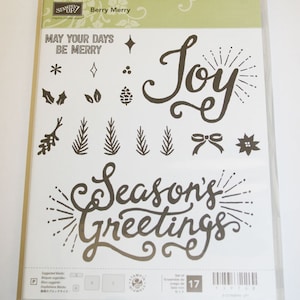 Berry Merry Photopolymer Clear Mount Rubber Stamp Set retired from Stampin Up